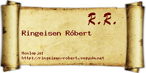 Ringeisen Róbert névjegykártya