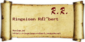 Ringeisen Róbert névjegykártya